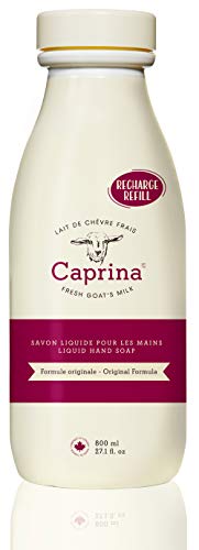 Caprina By Canus Fresh Goat's Milk Liquid Hand Soap - Original Fragrance - 27.1 Oz - Pack of 2 - Refill Bottle
