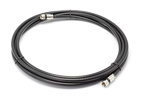 25' Feet, Black RG6 Coaxial Cable (Coax Cable) with Weather Proof Connectors, F81 / RF, Digital Coax - AV, Cable TV, Antenna, and Satellite, CL2 Rated, 25 Foot