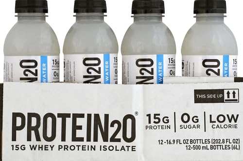 Protein2o 15g Whey Protein Infused Water, Tropical Coconut, 16.9 oz Bottle (Pack of 12)