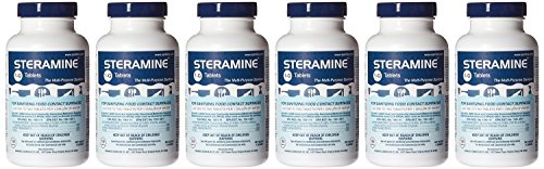 Clear Lake Enterprises Steramine Quaternary Sanitizing Tablets (6 Pack of 150 Each), Blue