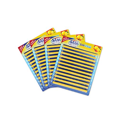 SANI 360Â° Sani Sticks Drain Cleaner and Deodorizer | Non-Toxic, Enzyme Formula to Eliminate Odors and Helps Prevent Clogged Drains | Septic Tank Safe | 48 Pack, Lemon