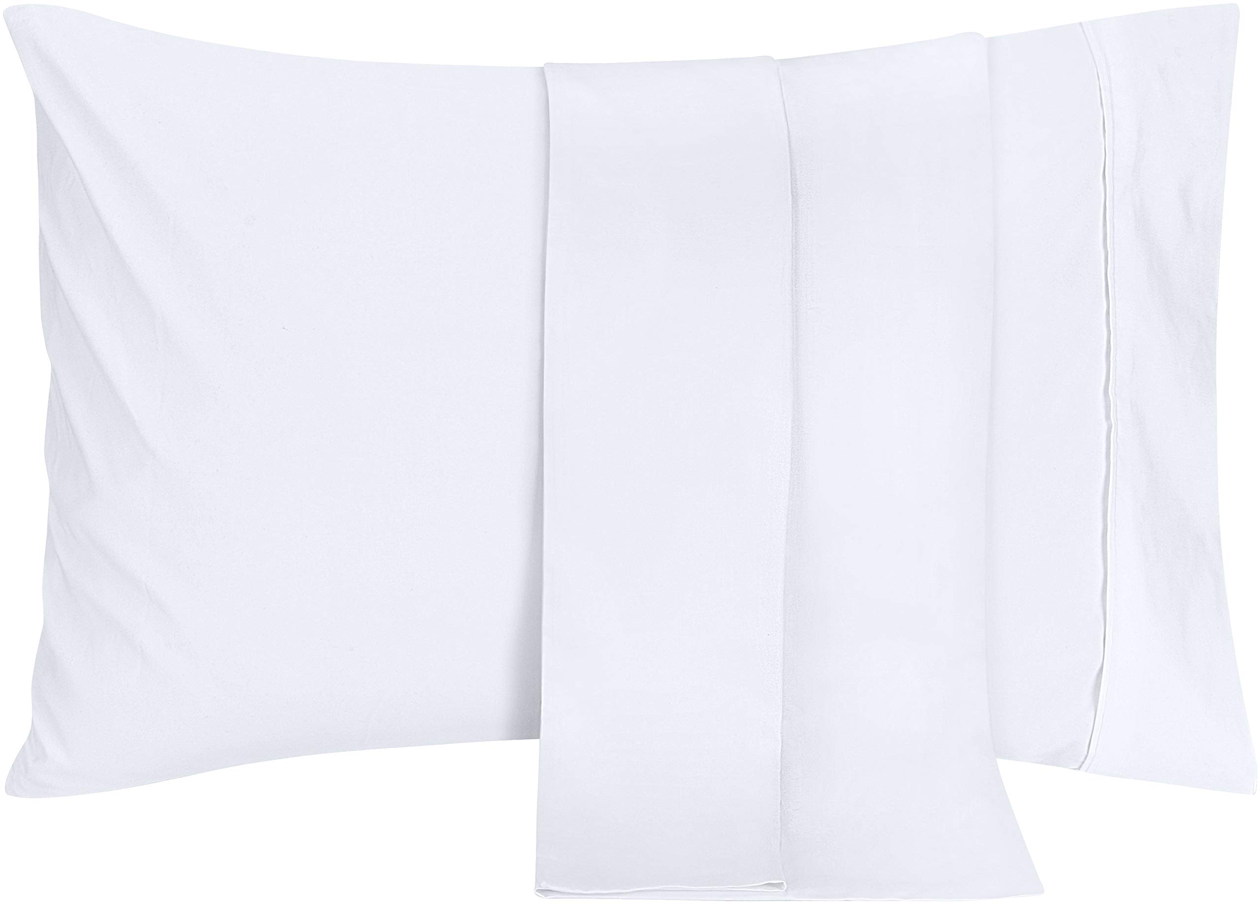 Book Cover Utopia Bedding Queen Pillowcases - 2 Pack - Envelope Closure - Soft Brushed Microfiber Fabric - Shrinkage and Fade Resistant Pillow Covers Standard Size 20 X 30 Inches (Queen, White) Queen White