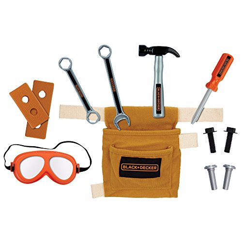 BLACK+DECKER Jr Tool Belt Set with 11 Tools and Accessories