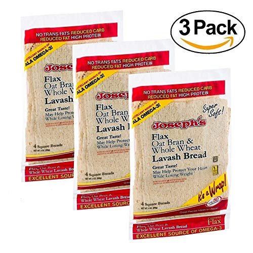 Book Cover Value 3 Pack: Joseph's Lavash Bread Reduced Carb - 4 Square Breads