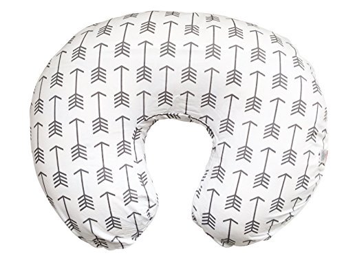 Maternity Breastfeeding Pillow Cover by Danha-Newborn Baby Feeding Cushion Case-Cute Donut Shape Wedge Pillow-Best Infant Support-for New Moms-Deer Head Prints Slipcover-Breathable Soft Fabric