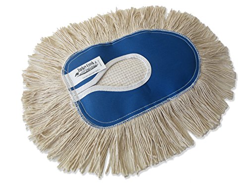 Turkey Creek Essentials 10" x 6.5" Wedge Dust Mop Refill for Industrial, Home & Commercial Use, Washable Natural Cotton for Standard 8" Frame
