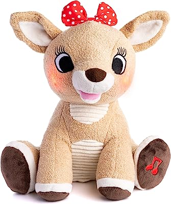 Book Cover Rudolph the Red-Nosed Reindeer Light Up Musical Clarice Stuffed Toy