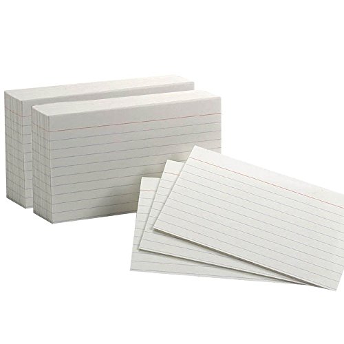 Oxford 3 X 5 Inches Index Cards Ruled, White, 2 Pack of 100 Cards (40136)