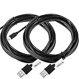 Zacro 2 Pcs 13ft PS4 Controller Charging Cable, Dual Shock 4 Charger, Compatible with Playstation 4, Xbox One & One X & PS4 Pro/ Slim(Not Able to Sync the PS4 Controller