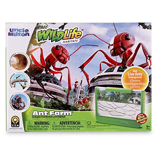 Uncle Milton Ant Farm - Live Ant Habitat – 60th Ant-iversary Edition – Antopia Rainforest