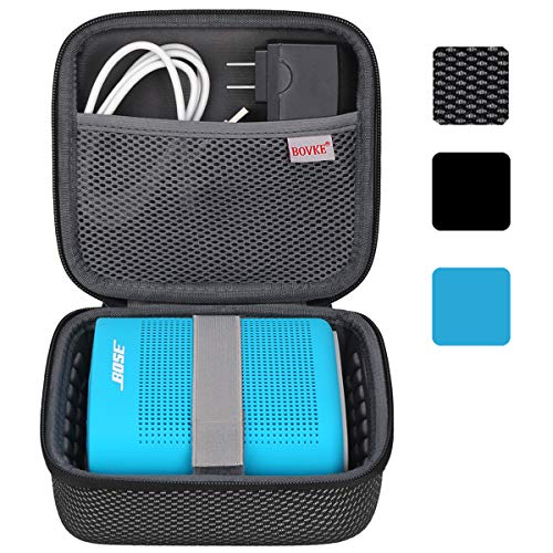 BOVKE Replacement for Bose Soundlink Color II/UE ROLL 360 Wireless Speaker Hard EVA Shockproof Carrying Case Storage Travel Case Bag Protective Pouch Box, Mesh Black