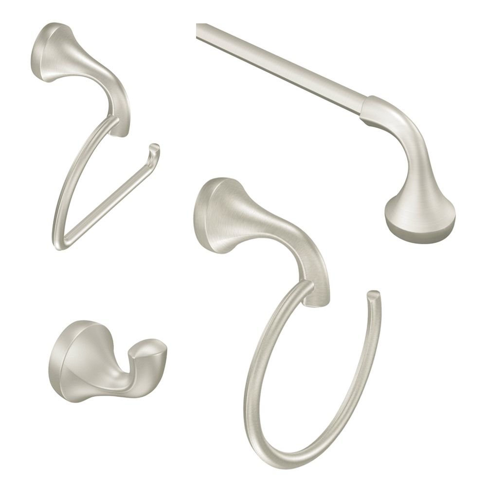 Moenl #Moen KA-EVA-4-BN Moen Eva 4-Piece Acessory Kit, Brushed Nickel,