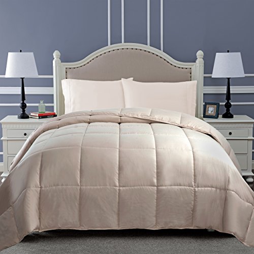 SUPERIOR Down Alternative Comforter - Bed Comforter, Medium-Fill Weight, All Season Comforter, Twin, Ivory