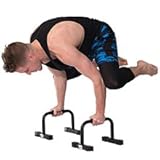 Push Up Stands Bars Parallettes Set for Workout Exercise (black-large)