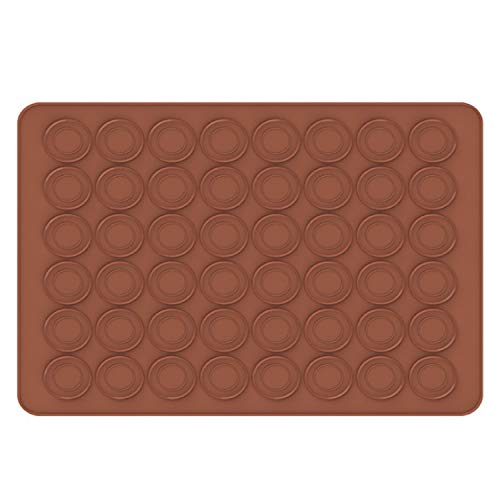 Book Cover 1 Pcs Macaron Silicone Mat Baking Mats Cake Molds Chocolate Molds for Macarons Making 48 Capacity