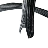 InstallerParts Cable Management and Organizer Cover - Self Closing Cord Sleeve 1" (25.4mm) x 50Ft (15.24m)