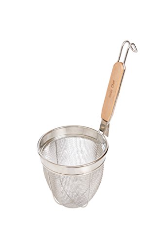 Helen's Asian Kitchen 97122 Mesh Spider Strainer 6-Inch Basket Stainless Steel with Bamboo Handle