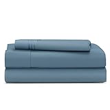 Cosy House Collection 1500 Series Bed Sheets Set - Hypoallergenic - Silky Soft Double Brushed Microfiber Bedding - Deep Pocket - 3 Piece Bedset (Twin, Peacock Blue)