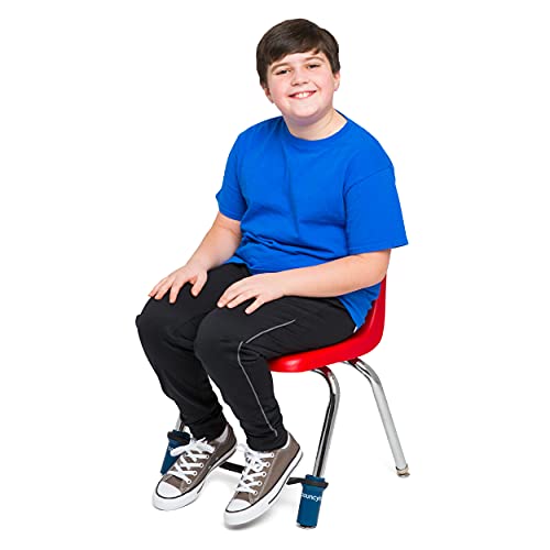 Bouncyband Original Bouncy Bands for Chairs, Blue, 1 Count – Chair Bands for 13” to 17” Wide Chair Legs with 1.5” Diameter Support Pipes – Silent Sensory Tool Increases Focus & Relieves Stress