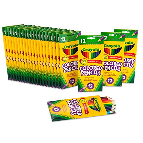 Book Cover Crayola Bulk Colored Pencils, Pre-sharpened, Back to School Supplies, 12 Assorted Colors, Pack of 24