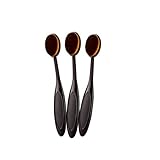 AMarkUp Oval Toothbrush Foundation Makeup Brush for Blending Contouring Blush Powder Concealer (Pack of 3)