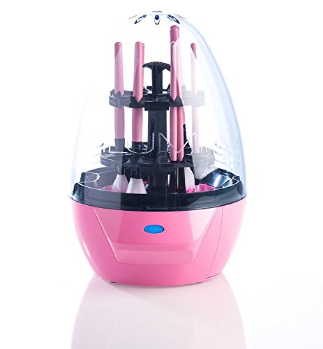 Lilumia 2 Makeup Brush Cleaner Device (Pink) - Electronic Cleaning Machine Keeps Cosmetic Makeup Brushes Soft & Clean with the Push of a Button