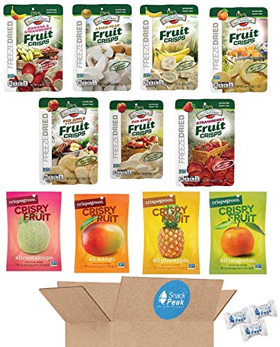 Freeze Dried Fruit Crisps Variety Gift Box - Brothers All Natural and Crispy Green- 11 Pack