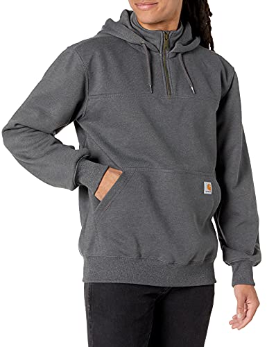 Carhartt Men's Big & Tall Rain Defender Paxton Heavy Weight Hooded Zip Mock Sweatshirt
