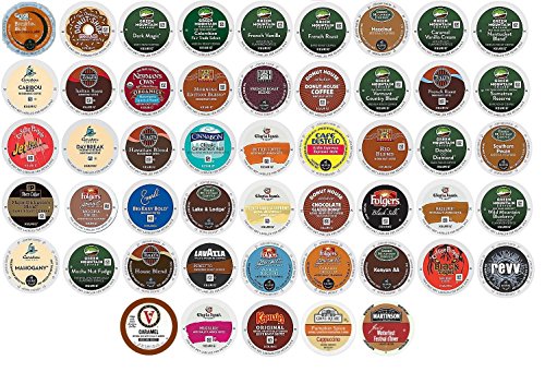 Book Cover 50 Count K Cup Variety Pack - ALL the Top GREEN MOUNTAIN Favorites in one variety pack - 50 Different K Cups - 50 Different Flavors for 2.0 and 1.0 Brewers