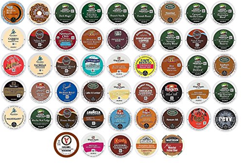50 Count K Cup Variety Pack - ALL the Top GREEN MOUNTAIN Favorites in one variety pack - 50 Different K Cups - 50 Different Flavors for 2.0 and 1.0 Brewers