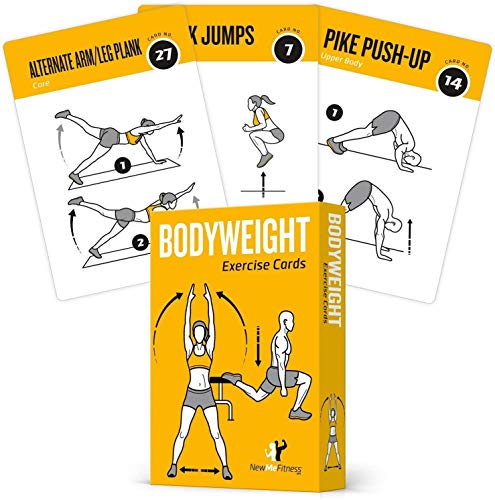 Book Cover Bodyweight Exercise Cards Home Gym Workout Personal Trainer Fitness Program Guide Tones Core Ab Legs Glutes Chest Bicepts Total Upper Body Workouts Calisthenics Training Routine
