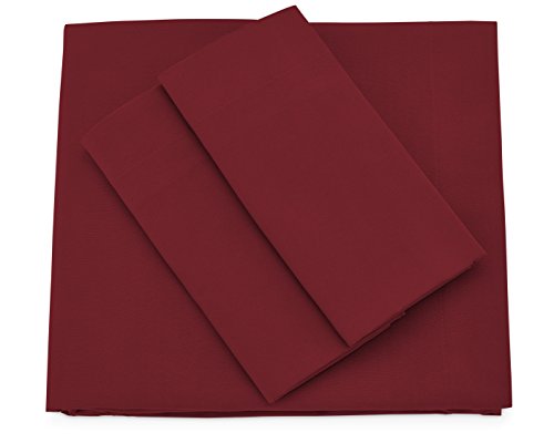 Book Cover Cosy House Collection Premium Bamboo Sheets - Deep Pocket Bed Sheet Set - Ultra Soft & Cool Breathable Bedding - Hypoallergenic Blend from Natural Bamboo Fiber - 4 Piece - Cal King, Burgundy