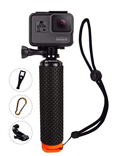 Book Cover Waterproof Floating Hand Grip Compatible with GoPro Cameras Hero Session Black Silver Hero 7 6 5 4 3 3+ 2 1. Handler & Handle Mount Accessories Kit & Water for Water Sport and Action Cameras (Orange)