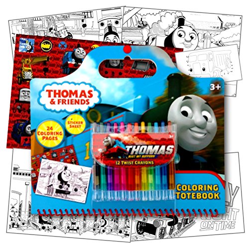 Book Cover Thomas The Train Coloring Activity Set with Twist Crayons, Coloring Book Activity Pages, & 1 Large Sheet of Stickers ~ Plus 1 Fun Separately Licensed Coloring Activity Sticker