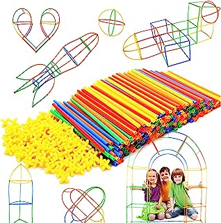 Book Cover Straw Constructor STEM Building Toys 300 pcs-Colorful Interlocking Plastic Enginnering Toys- Fun- Educational- Safe for Kids- Develops Motor Skills-Construction Blocks- Best Gift for Boys and Girls …