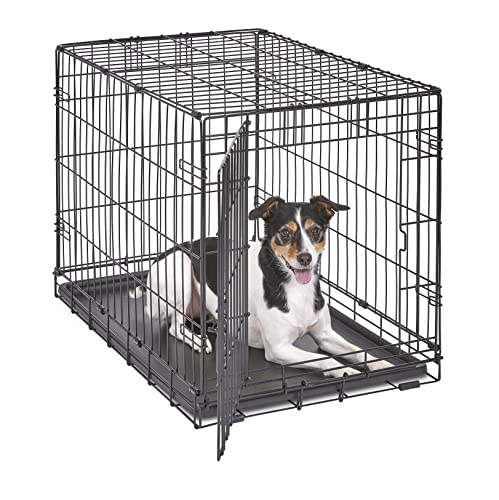 Book Cover New World Pet Products Newly Enhanced Single & Double Door New World Dog Crate, Includes Leak-Proof Pan, Floor Protecting Feet, & New Patented Features