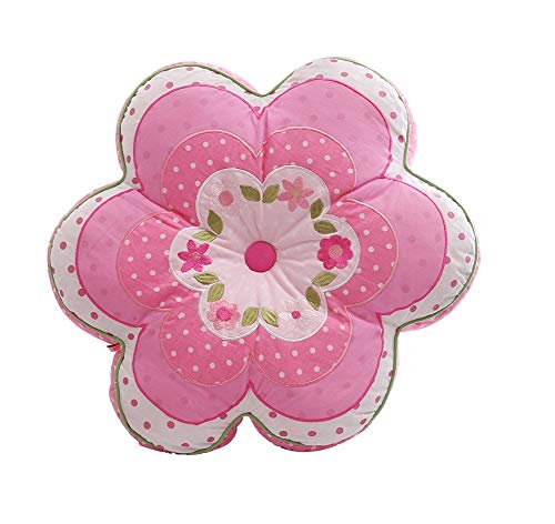 Brandream Girls Pillows Pink Flower Pillows Decorative Throw Pillow for Bed Pillows for Couch 100% Cotton