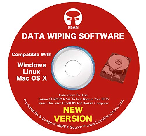 DBAN Boot and Nuke Hard Drive Data Wiping Software for Windows, Linux & Mac on CD