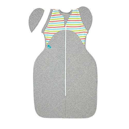 Love To Dream Swaddle UP 50/50 Transition Bag Warm, Multi, Medium, 13-18.5 lbs, Patented Zip-Off Wings, Gently Help Baby Safely Transition from Being swaddled to arms Free Before Rolling Over