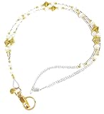 Hidden Hollow Beads Super Slim Women's Beaded Lanyard 34" Made in USA Keys ID Card Badge Holder Teacher Keys Cruise Phone (Breakaway (Safer))