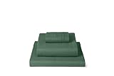 Mellanni Twin Sheet Set - 3 Piece Iconic Collection Bedding Sheets & Pillowcases - Luxury, Extra Soft, Cooling Bed Sheets - Deep Pocket up to 16" - Wrinkle, Fade, Stain Resistant (Twin, Emerald Green) Twin Emerald Green
