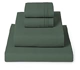 Mellanni Queen Sheets Set - 4 PC Iconic Collection Bedding - Hotel Luxury, Extra Soft, Cooling Bed Sheets - Wrinkle, Fade, Stain Resistant (Queen, Emerald Green)