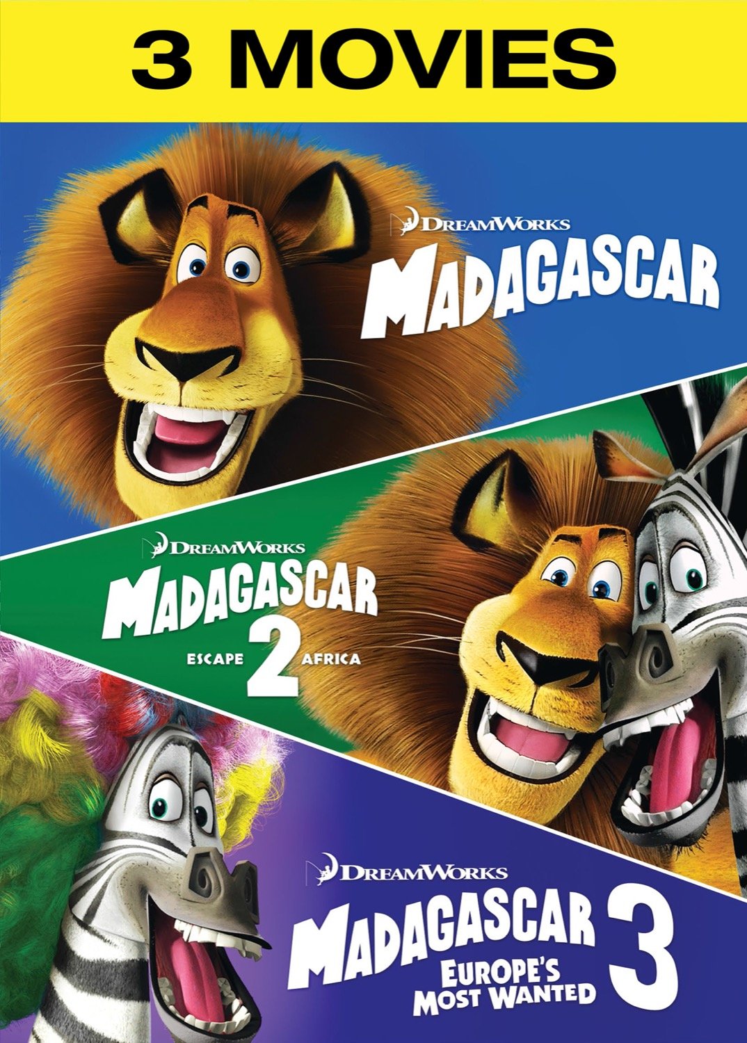 Madagascar / Madagascar: Escape 2 Africa / Madagascar 3: Europe's Most Wanted [DVD]