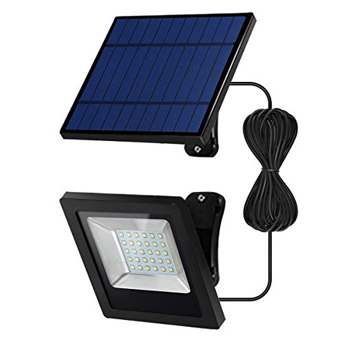 Solar Lights Outdoor, Hikeren IP65 Waterproof Solar Lights(White Light), 30 LED Solar Spot Light, Easy-to-Install Solar Outdoor Lights for Front Door, Yard, Garage, Deck