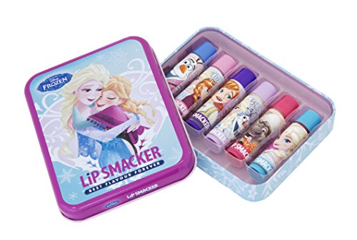 Disney Frozen  Lip Smacker Reine Des Neiges Coffret Cadeau Baumes à Lèvres en Boîte Métal 6 Pièces