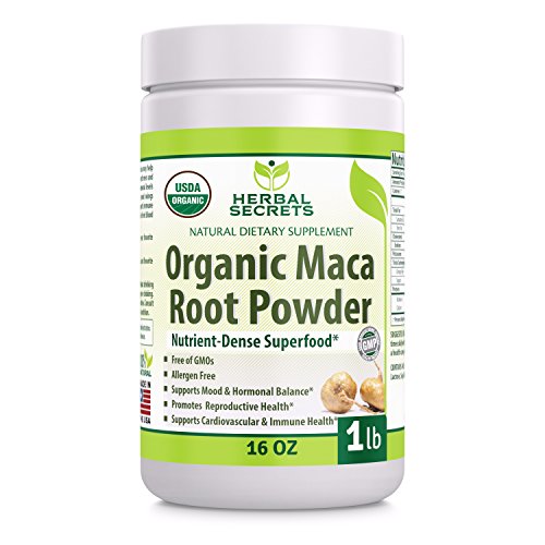 Herbal Secrets Organic Maca Root Powder- 16 oz (1 lb)