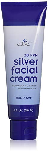 Activz 20 PPM Silver Facial Cream 3.4 Ounce Tube