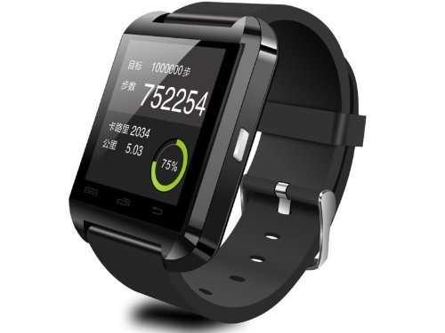 Generic Wearable BtNotification AntiLost U80 Smart Wrist Watch Support Android And Ios Bluetooth Watches Phone Black