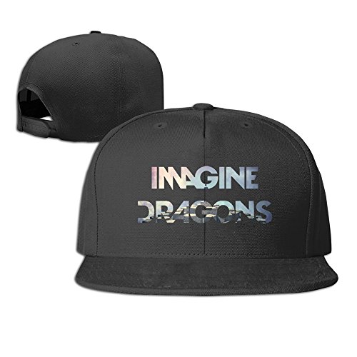 Runy Custom Imagine Dragons Adjustable Baseball Hat & Cap Black