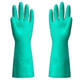 ThxToms Chemical Resistant Nitrile Gloves,Resist Household Acid, Alkali, Solvent and Oil, Latex Rubber Free, 1 Pair Extra Large